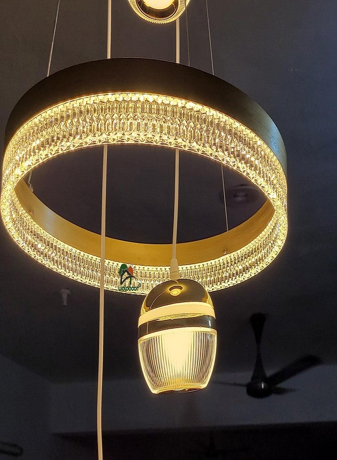 Weldecor Modern Multicolour LED Ceiling Chandelier: Elegant Lighting for Your Home (300MM) (Style3) - Image 3